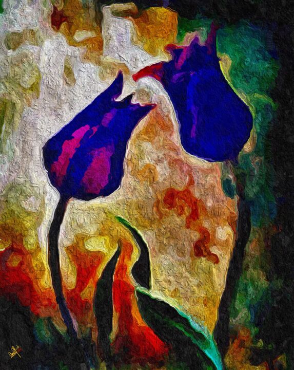 "Purple Tulips" başlıklı Dijital Sanat Anas Afash tarafından, Orijinal sanat, Dijital Resim