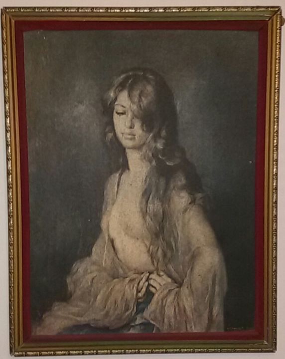 Peinture intitulée "Francisco Ribera Gó…" par Anas Az, Œuvre d'art originale, Peinture vitrail