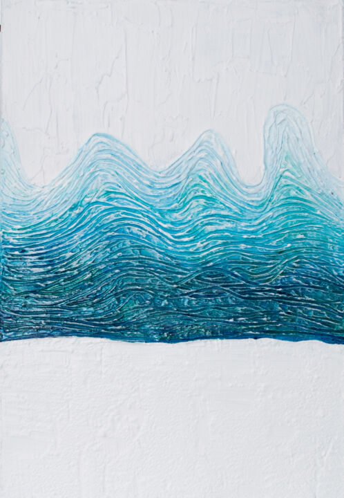 Peinture intitulée ""Wave"" par Anastacia Gaikova, Œuvre d'art originale, Acrylique