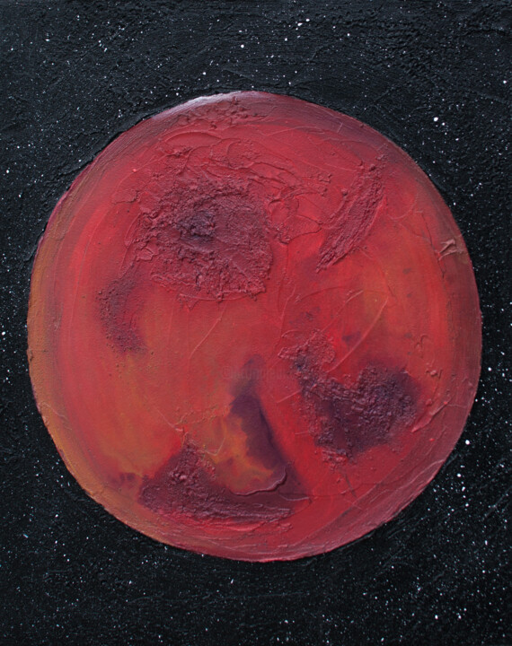 Ζωγραφική με τίτλο "The Mars" από Anastacia Gaikova, Αυθεντικά έργα τέχνης, Ακρυλικό