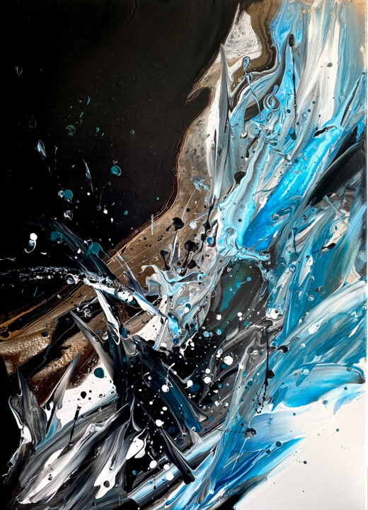 Pintura titulada "Sea energy" por Anastasia Belova (Asya Belova), Obra de arte original, Acrílico Montado en Bastidor de cam…