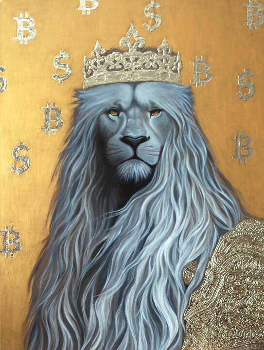 绘画 标题为“Lion King” 由Anastasia But, 原创艺术品, 丙烯