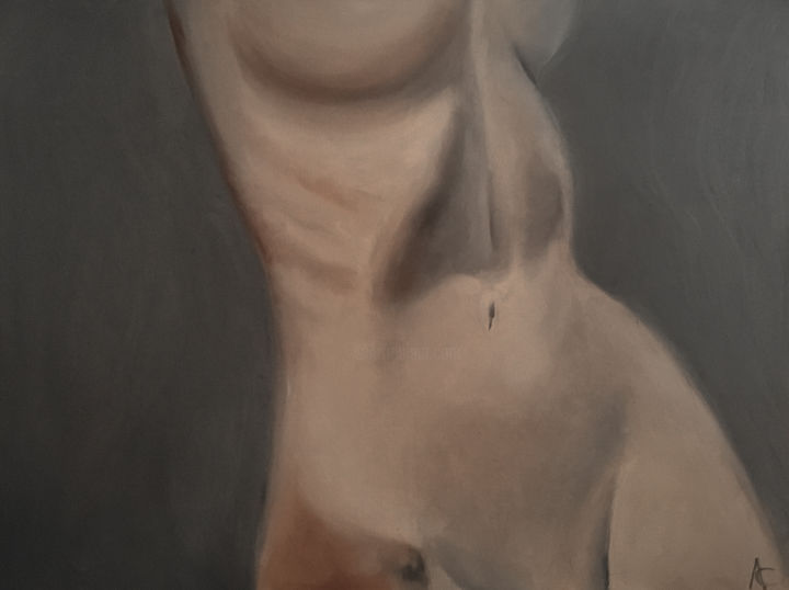 Картина под названием "Nude" - Anastasia Copella, Подлинное произведение искусства, Масло