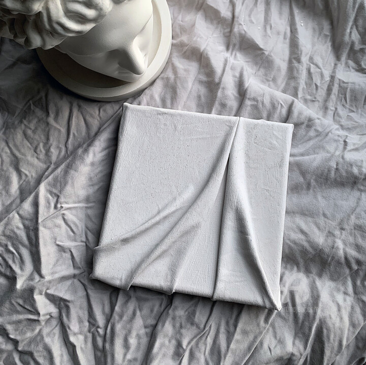 "Dress cut mini, 15x…" başlıklı Tablo Anastasia Grik tarafından, Orijinal sanat, Kumaş Ahşap Sedye çerçevesi üzerine monte e…