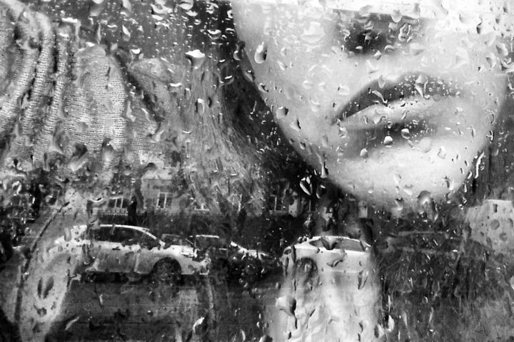 Photography titled "the rain" by Anastasia Potekhina, Original Artwork, Digital Photography