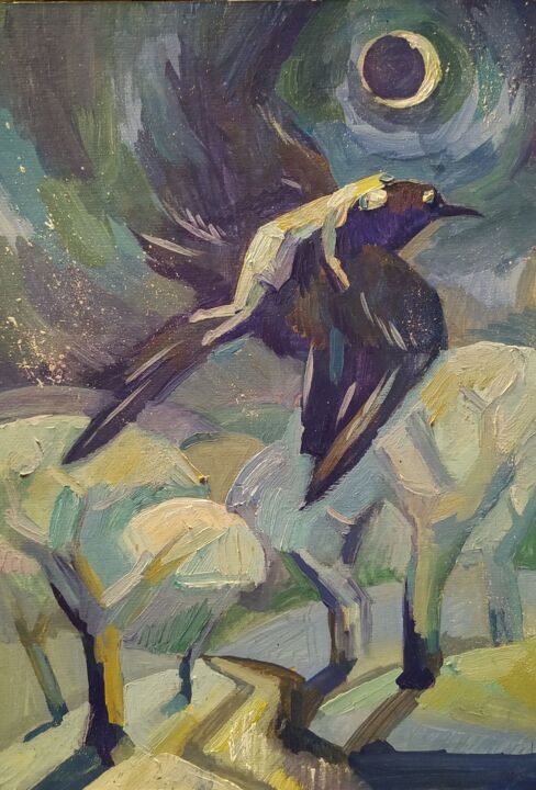 Картина под названием "Голубой сон" - Svoboda, Подлинное произведение искусства, Масло