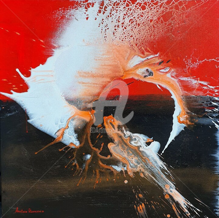 Картина под названием "Acceleration" - Анастасия Раковчена, Подлинное произведение искусства, Акрил Установлен на Деревянная…