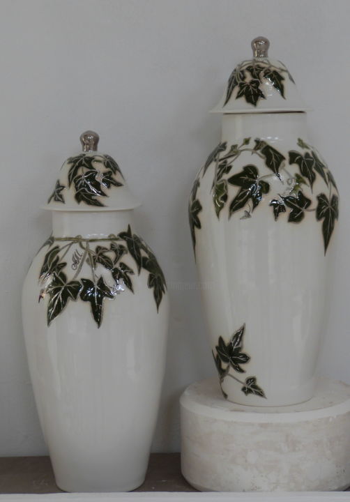 Design intitolato "Paire de vases" da Anastasia Maymou, Opera d'arte originale, Accessori