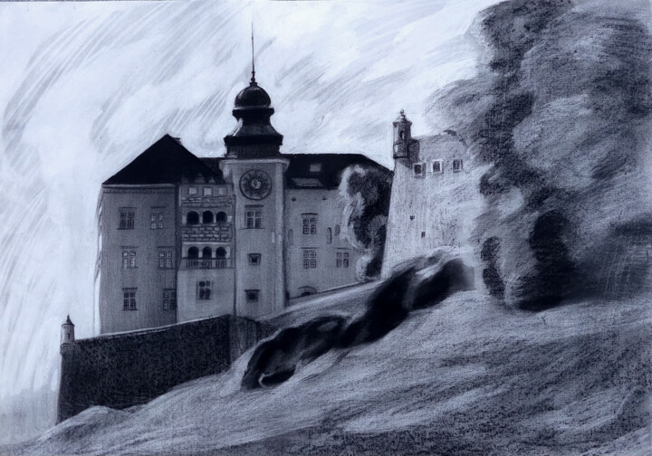 Dessin intitulée "Pieskowa Skała (Roc…" par Anastasiia Kurkova, Œuvre d'art originale, Pastel