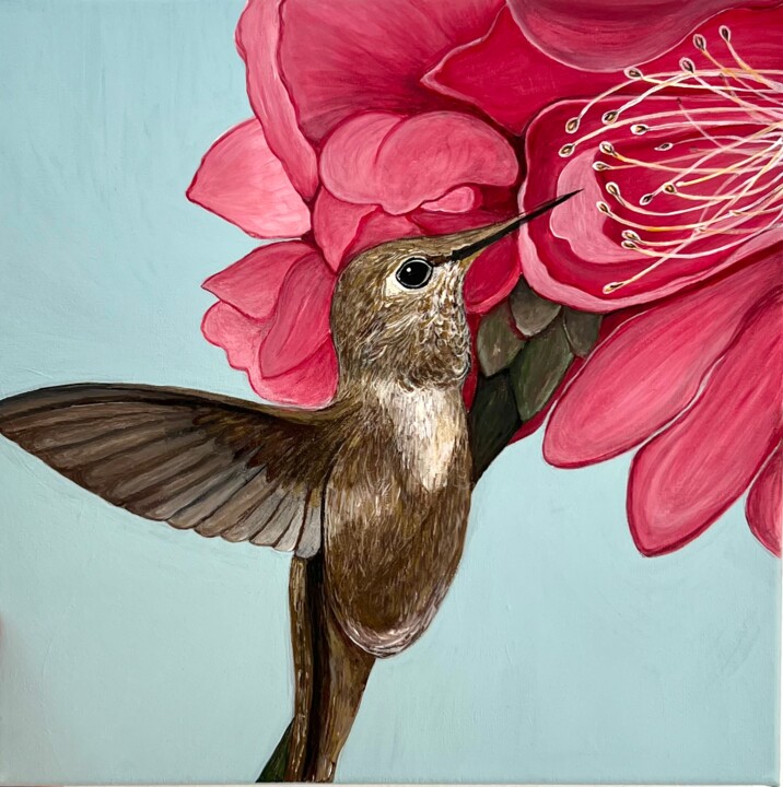 「Hummingbird」というタイトルの絵画 Anastasiia Nadyrovaによって, オリジナルのアートワーク, アクリル