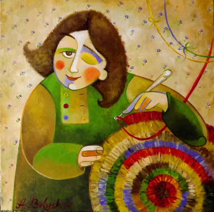 「Дыванок」というタイトルの絵画 Anastasiya Balyshによって, オリジナルのアートワーク, オイル