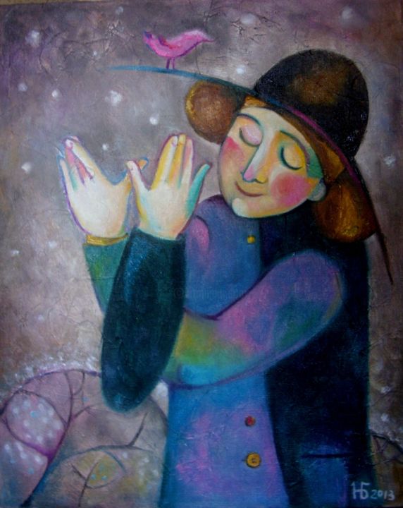 Malerei mit dem Titel "Гуканни" von Anastasiya Balysh, Original-Kunstwerk, Öl