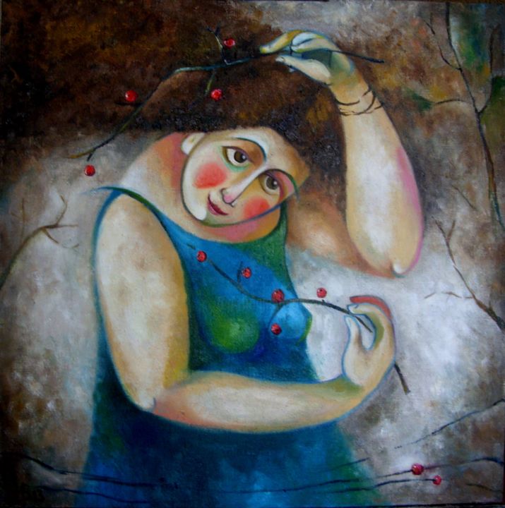 Painting titled "Привороты" by Anastasiya Balysh, Original Artwork, Oil