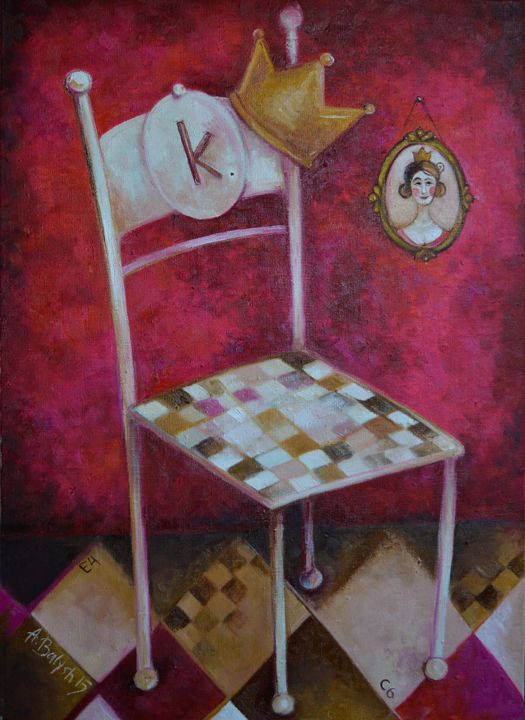 Painting titled "Место для короля" by Anastasiya Balysh, Original Artwork, Oil