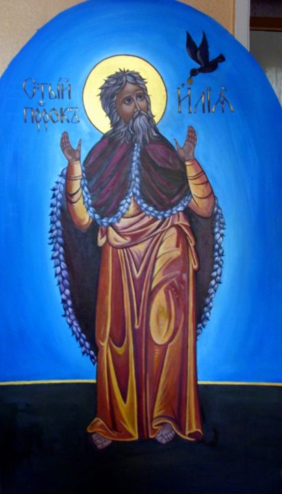Painting titled "Илья Пророк" by Anastasiya Balysh, Original Artwork