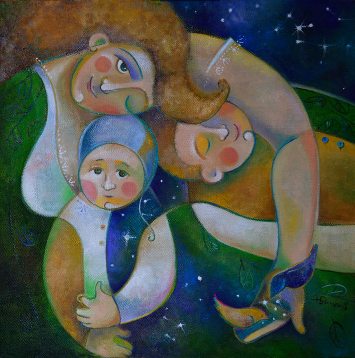 Картина под названием "Дабранач" - Anastasiya Balysh, Подлинное произведение искусства, Масло