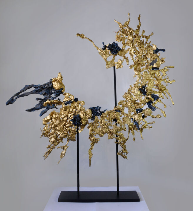 Sculpture intitulée "Rising Sun" par Anastasiya Protsenko, Œuvre d'art originale, Coulage