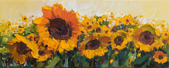 绘画 标题为“Sunflowers  Acrylic…” 由Anastasiya Valiulina, 原创艺术品, 丙烯