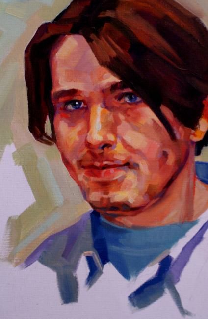 Мужской портрет - Painting, 30x40 cm ©2006 by Анастасия Ярошевич -
Realism, Мужской портрет