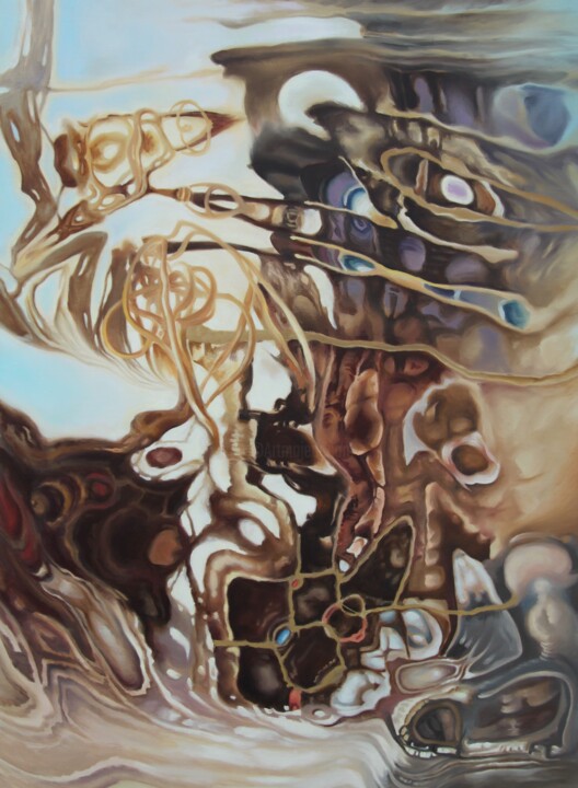 绘画 标题为“Collision” 由Anatolie Neagu, 原创艺术品, 油