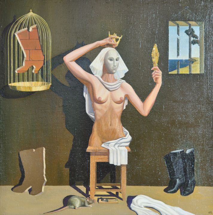 Painting titled "" Психодалическая м…" by Anatol, Original Artwork, Oil