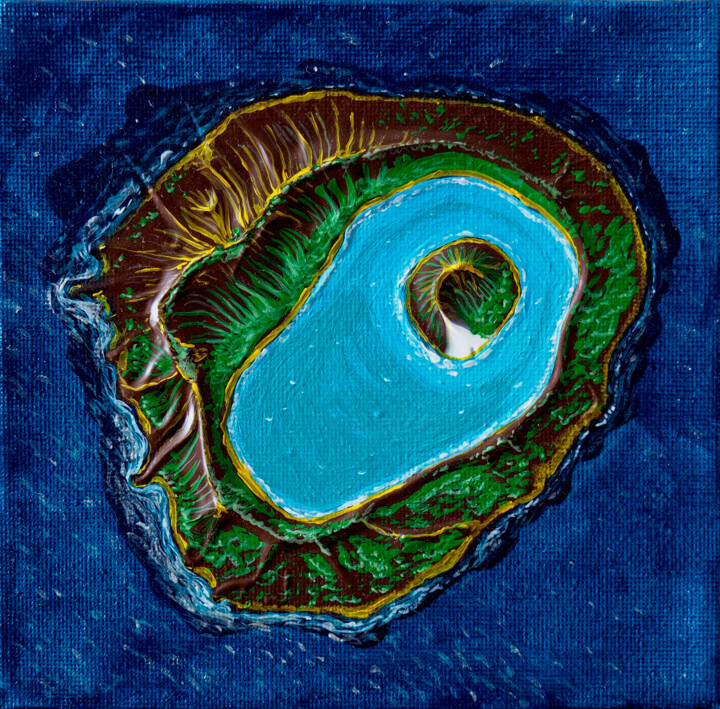 Картина под названием "Island" - Anatoliy Korchinov, Подлинное произведение искусства, Акрил