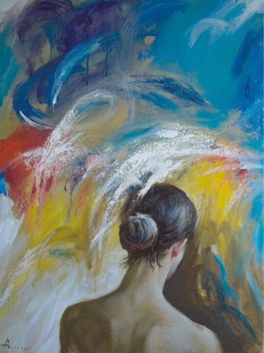 Malerei mit dem Titel ""Symphony of colors…" von Anatoliy Rozhanskyy, Original-Kunstwerk, Öl