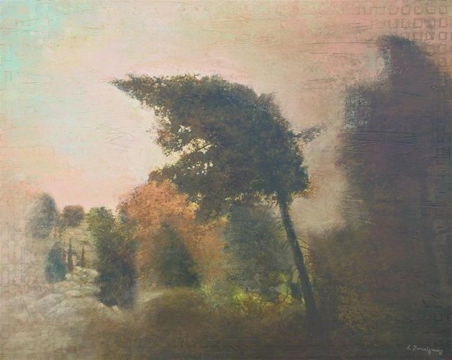 Pittura intitolato "Forest" da Anatoly Baratynsky, Opera d'arte originale, Olio