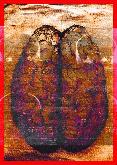 Peinture intitulée "cervell" par Anatomic Stylism, Œuvre d'art originale
