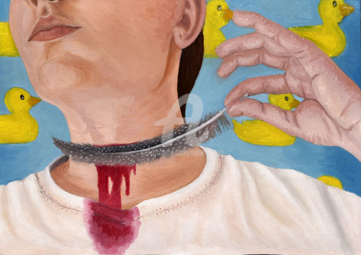 "Rubber Ducks - Litt…" başlıklı Tablo Ana Valentim tarafından, Orijinal sanat, Petrol