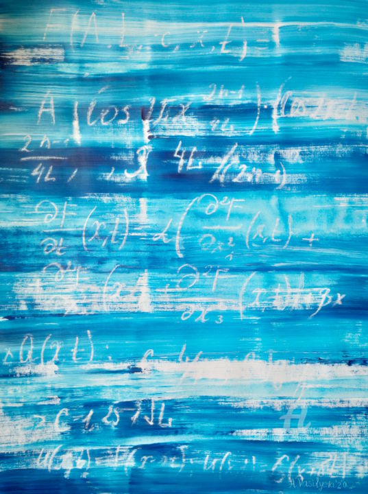 Painting titled "Wave theory 001" by Anastasia Vasilyeva, Original Artwork, Acrylic