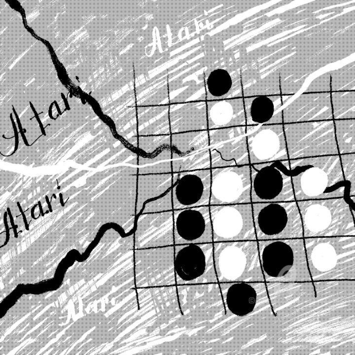 Arts numériques intitulée "ATARI gray from Go…" par Anastasia Vasilyeva, Œuvre d'art originale, Peinture numérique