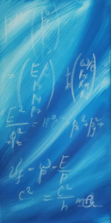 Картина под названием "Wave theory 009, Sc…" - Anastasia Vasilyeva, Подлинное произведение искусства, Акрил Установлен на Де…