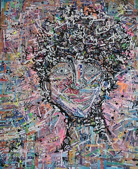 Peinture intitulée "Ïs" par Ana Vdv, Œuvre d'art originale, Acrylique Monté sur Châssis