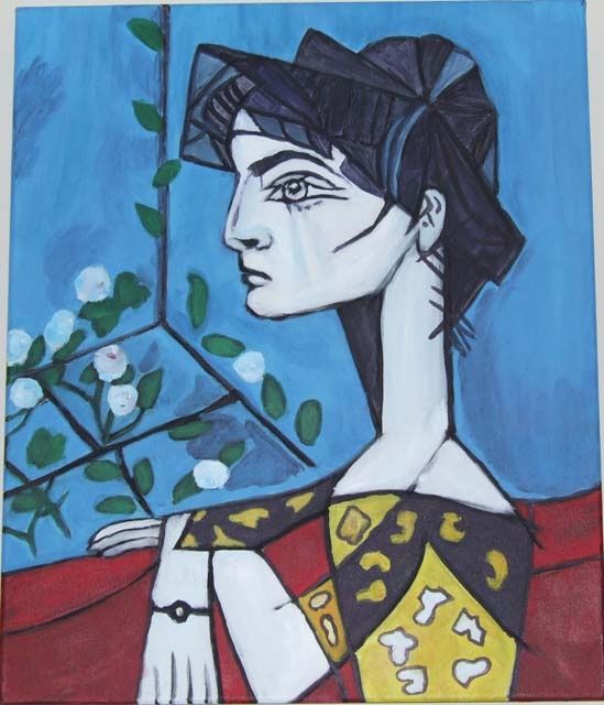 Painting titled "portrait of jacquel…" by Ana Castro, Original Artwork