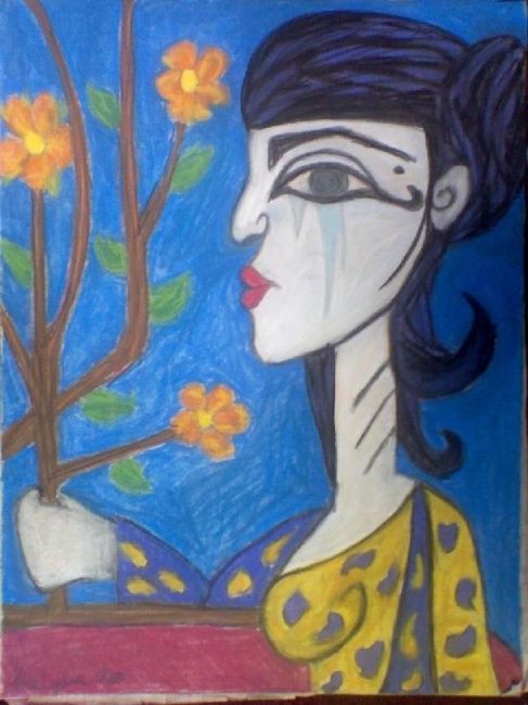 Drawing titled "abstract woman" by Ana Castro, Original Artwork