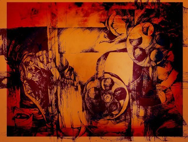 Drawing titled "Dark" by Anca Sandu, Original Art,