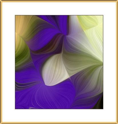 Digital Arts titled "Blue Flowers" by Anci Dan, Original Art,