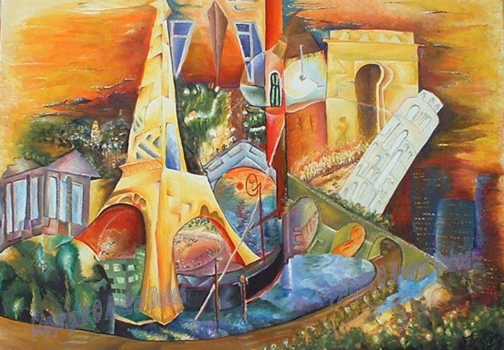 Painting titled "Abstract Art Oil Pa…" by Andrei Dobos, Original Artwork, Oil