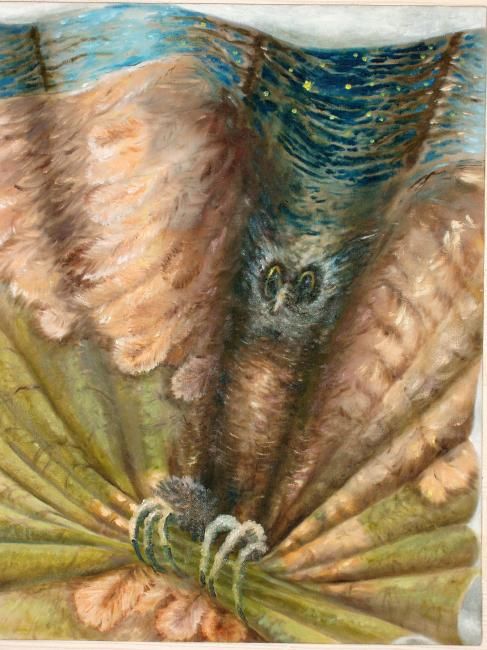 "owl" başlıklı Tablo Anda Mazure-Vitenberga tarafından, Orijinal sanat, Diğer