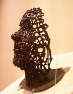 Escultura intitulada "Máscara" por Anderson Dias, Obras de arte originais, Metais
