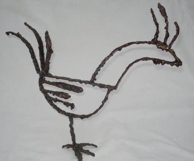 Escultura intitulada "O galo" por Anderson Dias, Obras de arte originais,
