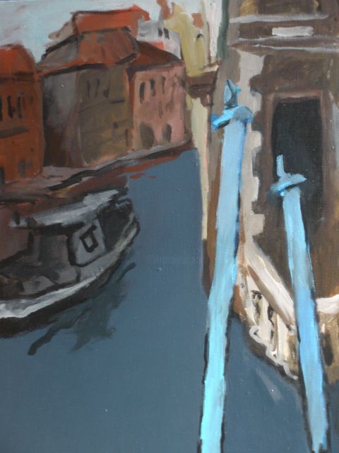Malerei mit dem Titel "Canal Grande" von Juris Andersons, Original-Kunstwerk