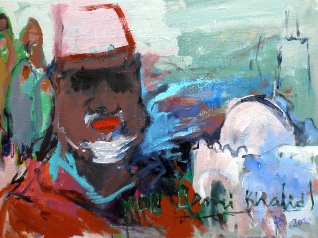 Painting titled "Mon l'ami Khalid" by Juris Andersons, Original Artwork