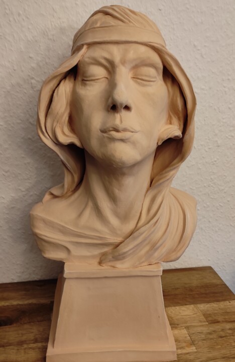 Sculpture titled "Jugendstil Büste vo…" by Andimar, Original Artwork, Ceramics