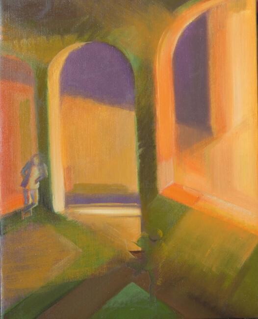 Painting titled "arch" by András Breznay, Original Artwork