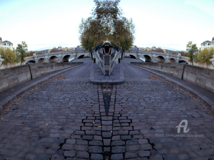 Fotografie getiteld "Paris - Quais n° 2" door André Boulze, Origineel Kunstwerk