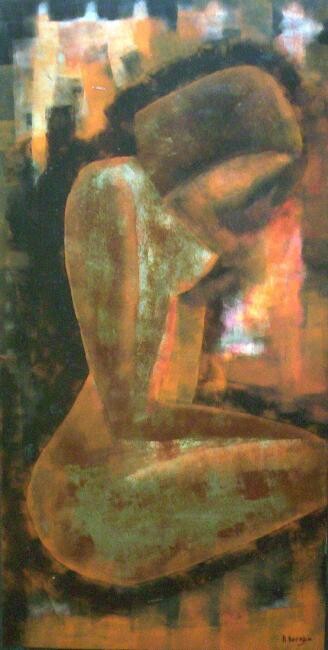Painting titled "rêve d'acier" by Andre Bourdin, Original Artwork