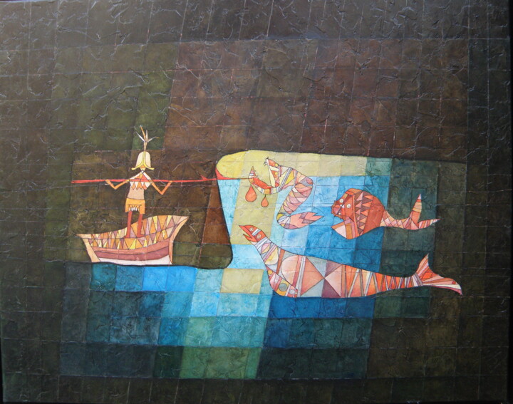 Peinture intitulée "From Klee" par André Colpin, Œuvre d'art originale, Huile