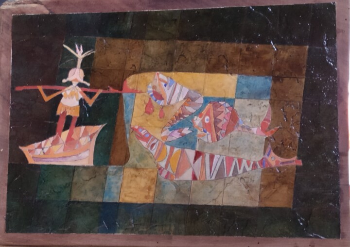 Painting titled "From Klee...Chasseu…" by André Colpin, Original Artwork, Oil